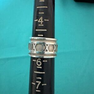 Tiffany & Co. .925 Sterling Silver Roman Numeral Band